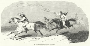 Arrestatie van een boodschapper van Josip Jelačić, Ban van Kroatië, Revolutie van 1848 door French School